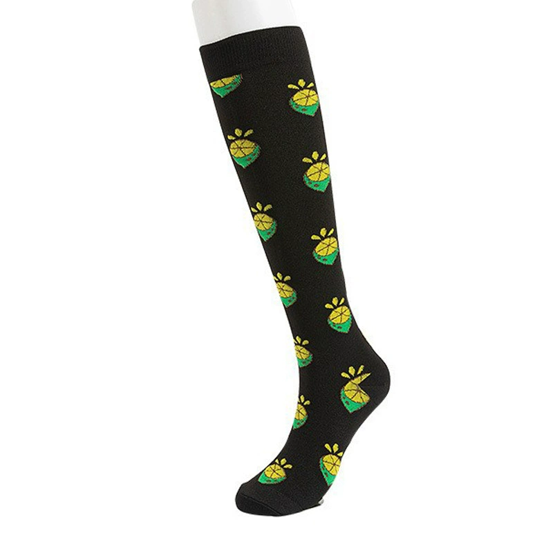 Compression Running Socks, Unisex Jacquard Knee-High Socks, Multiple Patterns, S/M & L/XL