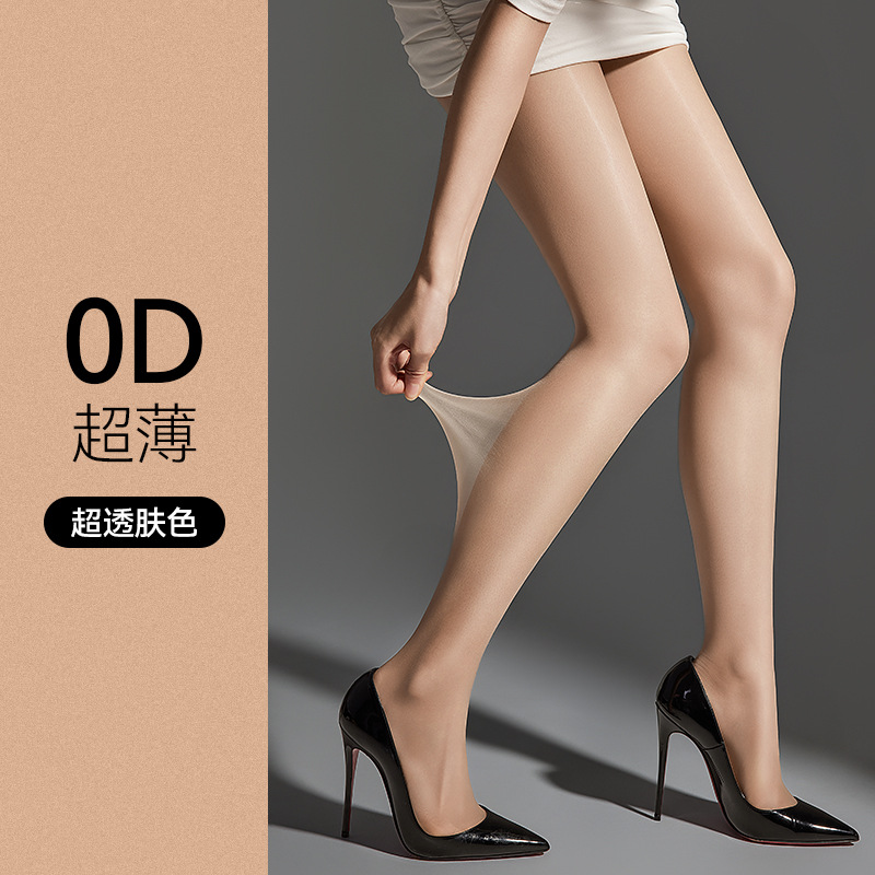 Medias anti-hock seda duradera otoño 0d delgada ultra-permeable acrílico piernas raspadas artefacto de la combinación de medias negras al por mayor