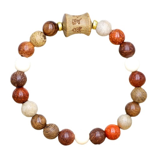Multi-bead and bamboo beads six-character motto bracelet 0.8 × 21 pieces men's and women's rosary beads literary and artistic style small fresh style