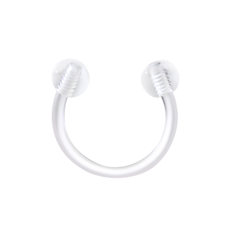 Transparenter U-förmiger Nasenstecker Ohrschmuck_voghion.com