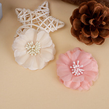 双层山茶花立体布艺花朵辅料diy头饰服饰配件鞋花箱包装饰花朵