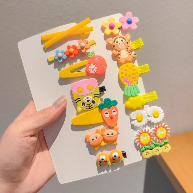 Pinza para el cabello para niños de dibujos animados coreanos, clip para flequillo en la frente femenina, horquilla rota lateral, horquilla de sentido avanzado, clip para bebé, tocado