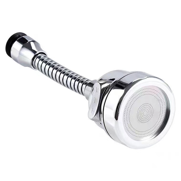 Shower three-speed booster faucet splash head stainless steel extension nozzle water-saving universal rotating extension filter