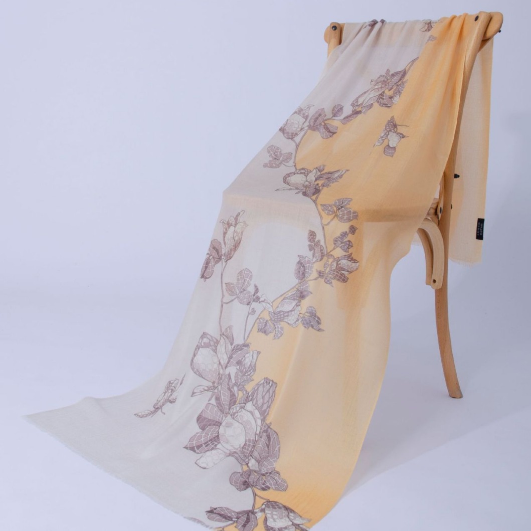 Fábrica de Mongolia Interior cabello recto de cachemira pura impresión por computadora de pulverización otoño y invierno cuatro estaciones ligera y delgada bufandas de moda