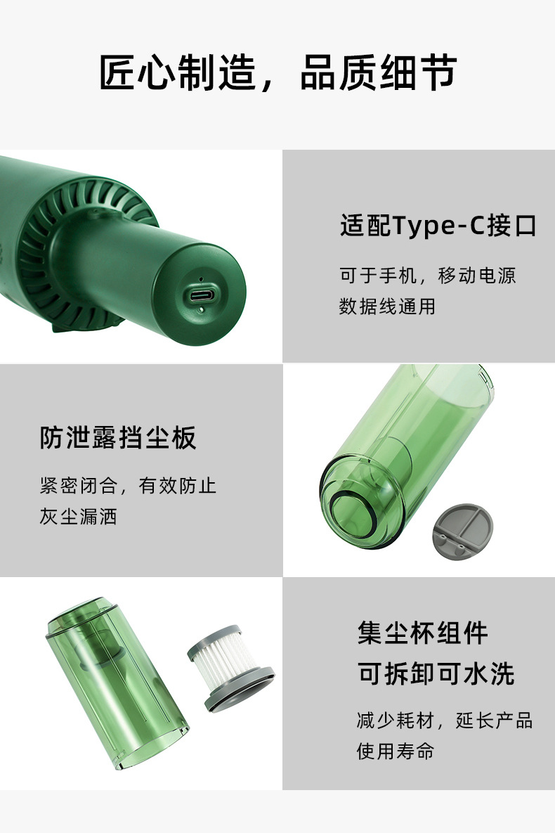[Customized] Cross-Border Car Vacuum Cleaner, Wireless Handheld Portable Small Car Vacuum Cleaner with Super Powerful Suction Power