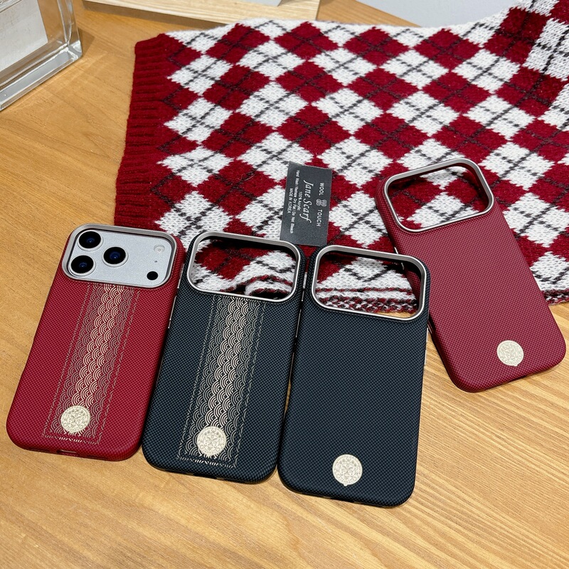 Suitable for Iphone17Promax Mobile Phone Case, Kevlar Pattern Red God of Wealth Magnetic Suction Carbon Fiber Hard Pc Case for Apple 16