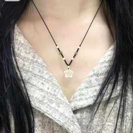 吊坠挂绳古风新中式学生手工编织春夏蝴蝶简约项饰批发项链女2024