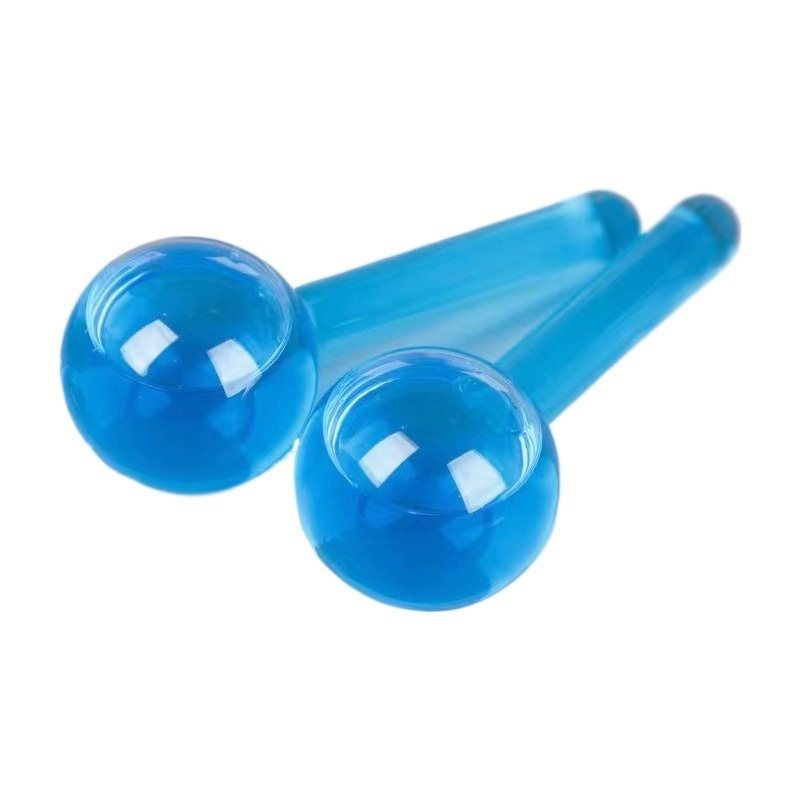 Transfronterizo Amazon Hockey sobre hielo Bola de belleza Pink Crystal Hockey sobre hielo Terapia de hielo Masaje facial Vidrio Bola de belleza Bola de hielo