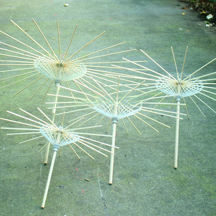 Oil-Paper Umbrella DIY Material Kit Umbrella Frame Matching Umbrella Bones Handmade Ancient Style Hanfu Umbrella Accessories Bamboo Umbrella Strips Large Quantity 0