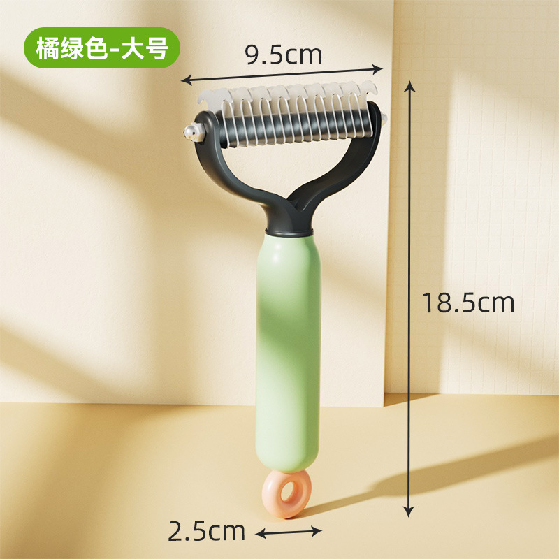 Mascota de doble cara nudo peine perro peine cepillo peine gato depilación flotante artefacto peine de acero especial suministros de Peine de gato