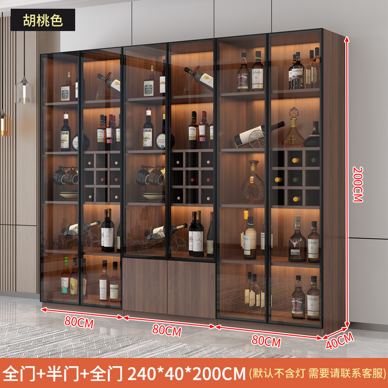 Модель шестидверного стеклянного шкафа丨Винный шкаф шириной 240.