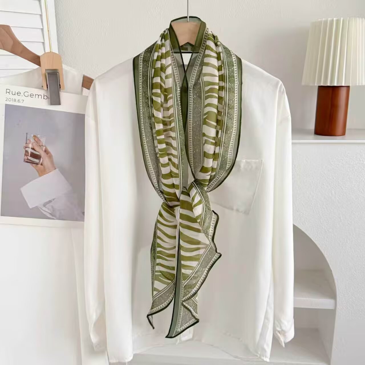 2025 New French Polka Dot Silk Chiffon Scarf For Women - Spring/Summer Lightweight Sun Protection Mulberry Silk Chiffon Square Scarf - Thumbnail 7