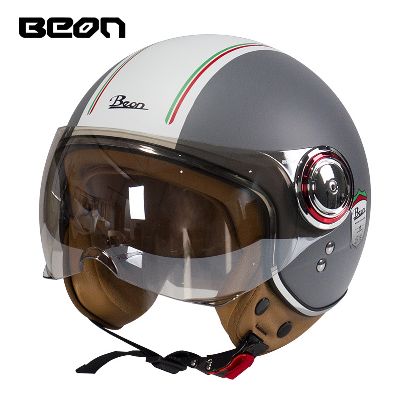 Beon motocicleta retro casco unisex cuatro estaciones universal coche eléctrico medio casco motocicleta 3C y certificación europea verano