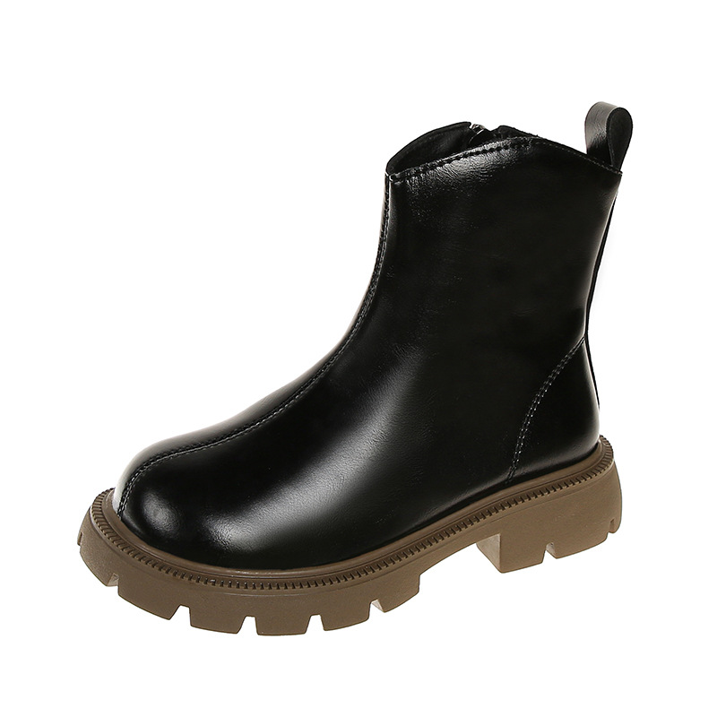 Meiteņu britu stila Martina mīkstās zoles šorti 2024. gada rudens un ziemas jaunums zēnu daudzpusīgas ādas vienvietīgas bērnu bikses_voghion.com