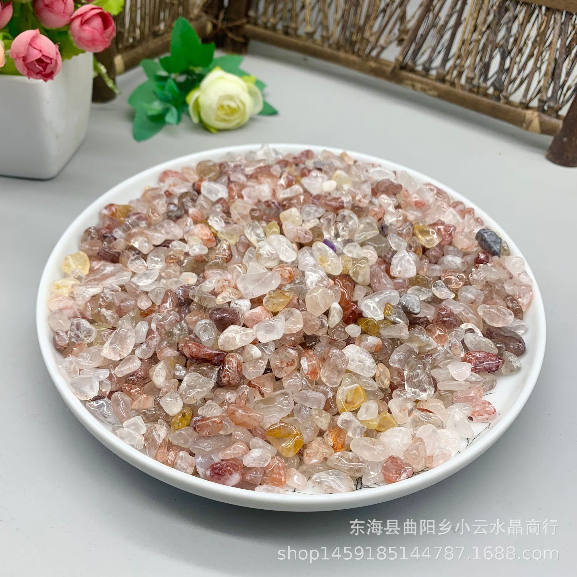メーカー卸売り天然白水晶紫水晶黄水晶蛍石瑪瑙瑠璃碧璽水晶砂利