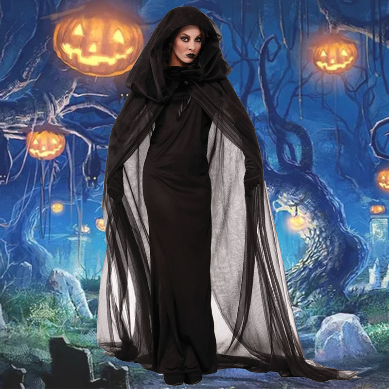 Halloween costume dark night wandering soul female ghost costume witch death robe nightclub carnival party ds costume