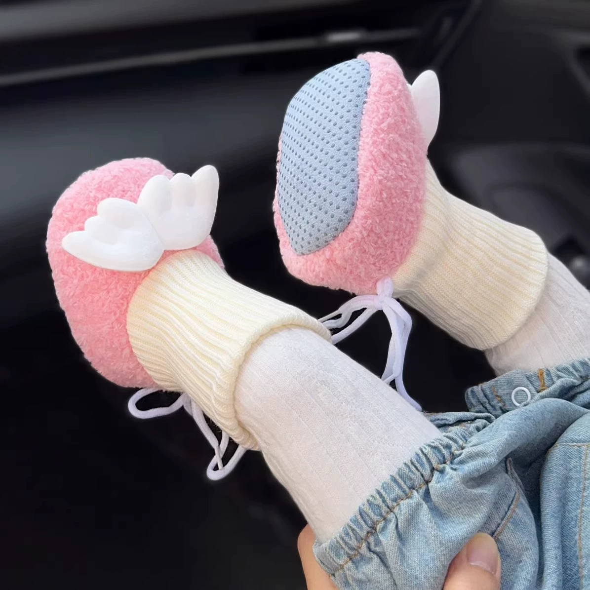 Детская обувь новорожденные детские носки Зимняя шерстяная обувь плюшевая теплая хлопчатобумажная обувь для обучения ходоков 3-6-12 месяцев