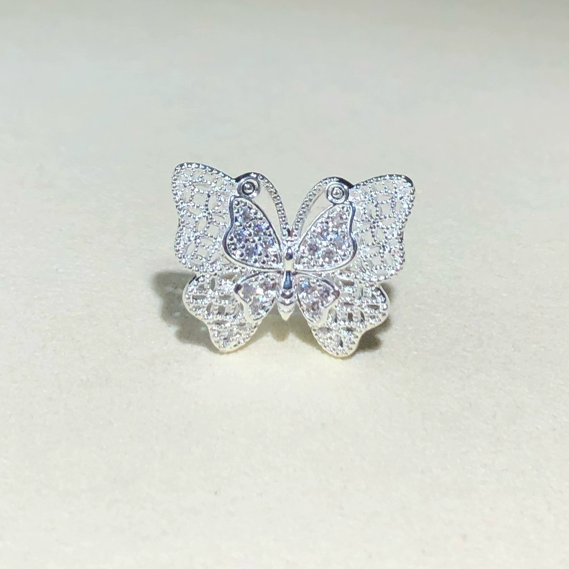 14K Gold-Filled Strong Color-Preserving Crystal DIY Accessories Cut Out Lace Butterfly Spacer Bead Flower Holder Bracelet Necklace Handmade Accessories