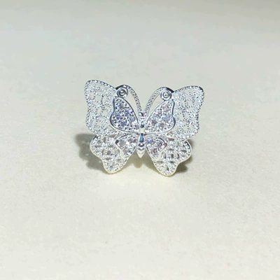 14K Gold-Filled Strong Color-Preserving Crystal Zərgərlik ara hissələri - silver-butterfly