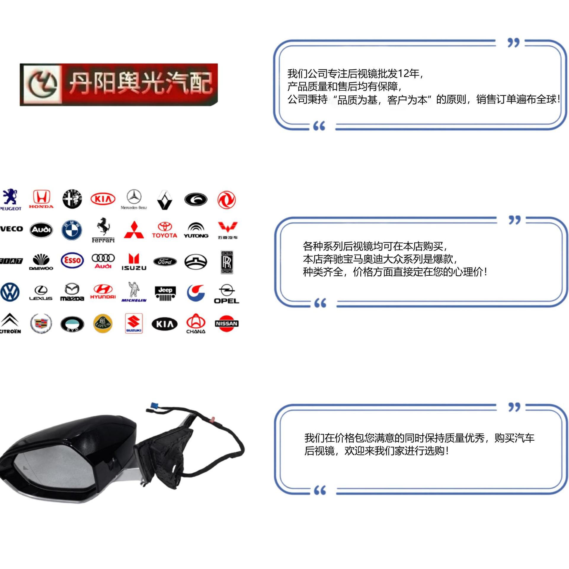 Rearview Mirror Suitable for C E S-Class Glc Rearview Mirror Housing, Mirror Frame, Mirror Light, and Mirror Lens
