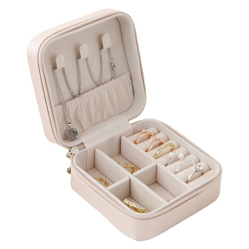 PU cross-border simple storage jewelry box wholesale creative portable jewelry storage box earrings ring small jewelry box