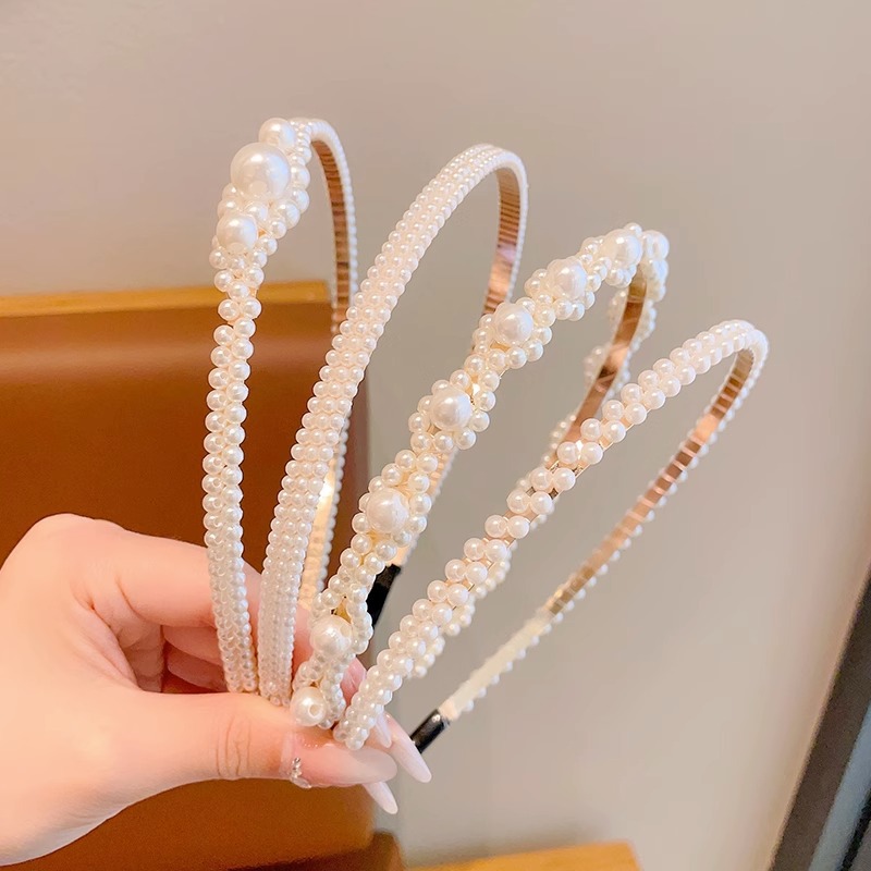 Super Hada niña princesa tocado horquilla de alto sentido de los niños perla diadema niña Mori Hada belleza no apretado pelo paquete