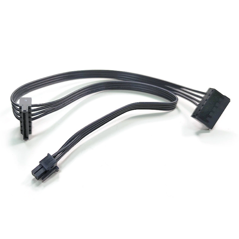 Кабель питания жёсткого диска 4PIN→SATA мини, малый 4P на двойной SATA, плата 4P→SATA