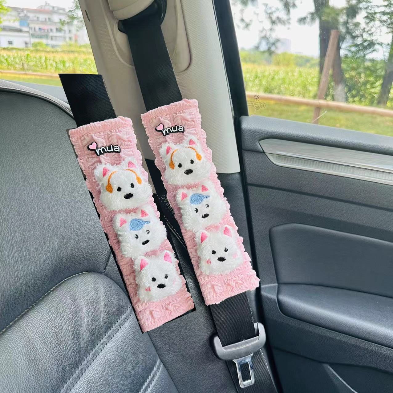 Funda Protectora para Cinturón de Seguridad de Poliéster Decorativo para Coche