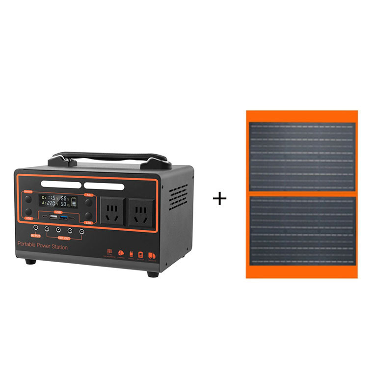 跨境爆款大功率户外移动电源套装600WH600W电源+100W太阳能折叠板|undefined