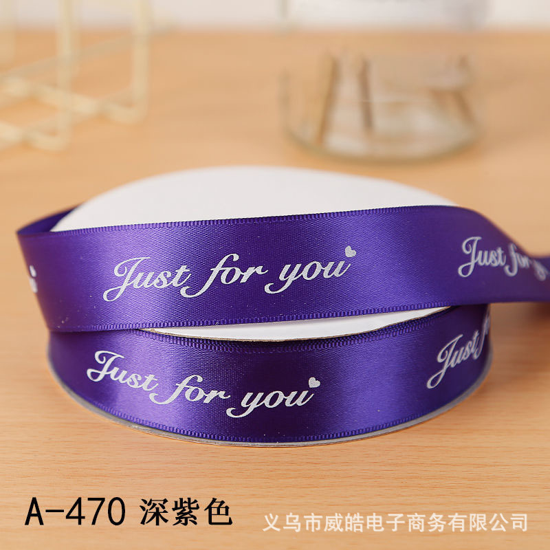 Cinta inglesa de 2,5 cm de poliéster con embalaje de arco de regalo para hornear Cinta de regalo cinta de embalaje de flores al por mayor