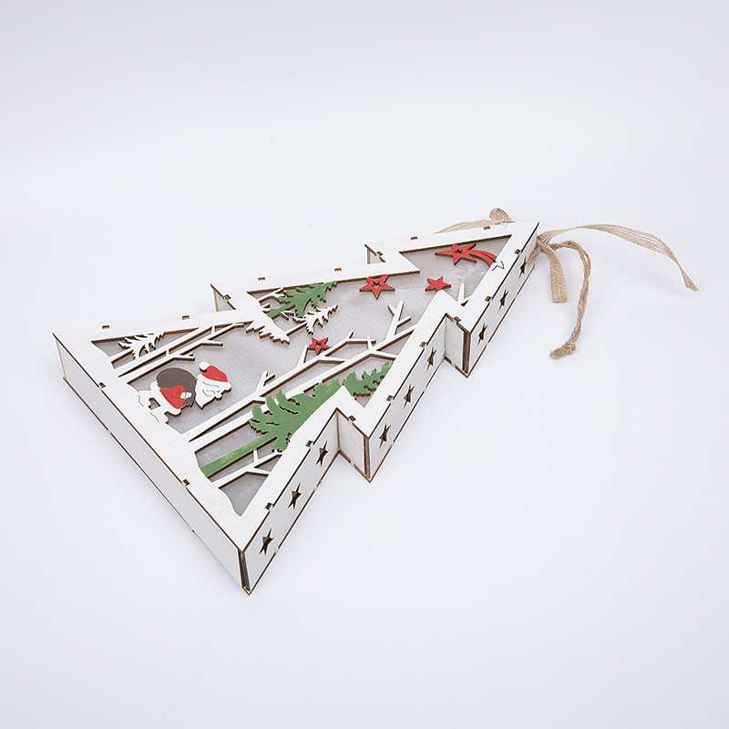 EDL luminosos adornos de Navidad corte por láser productos de madera corte por láser de materiales entrantes al por mayor patrón de grabado láser