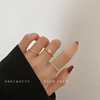 Tide, South Korean goods heart shaped, wavy fashionable ring, on index finger, simple and elegant design