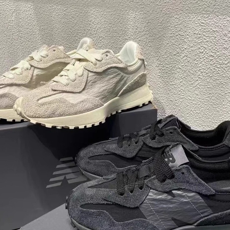 Putian New Nb327 Men's and Women's Black Slim Waist Yuanzu Gray Forrest Gray White Black Jogging Sports Casual Dad Shoes