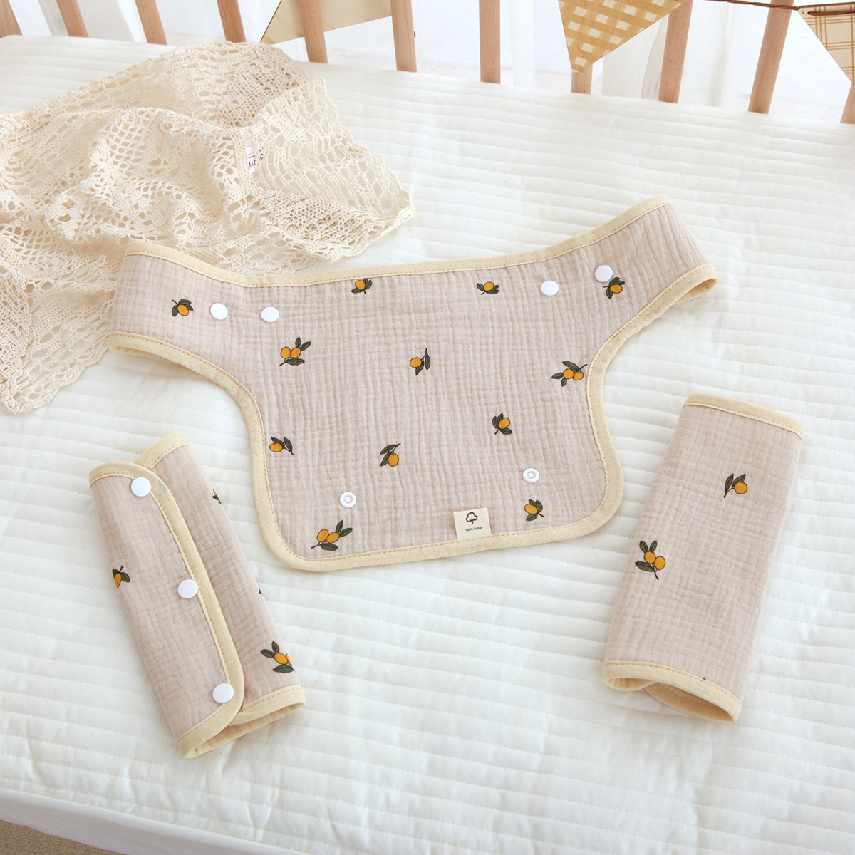 Clase A gasa de algodón puro correa para el hombro Toalla de saliva estilo de pecho correa para el hombro Toalla de saliva Toalla de mordedura de gasa Toalla de crepe Toalla de carro