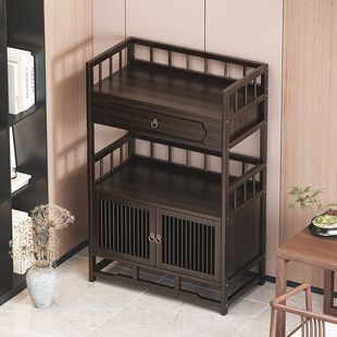 Tea Room Tea Shelf Bogu Shelf Solid Wood Chinese Tea Set Ornaments Storage Rack Floor-Standing Multi-Layer Display Cabinet