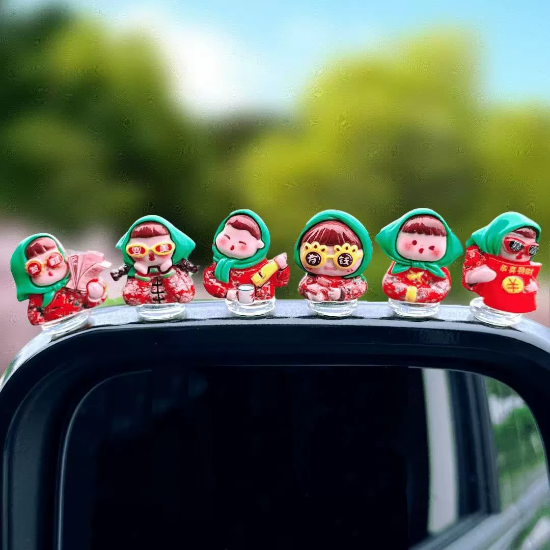 2024 Интернет-знаменитость новый настольный автомобиль милый питомец мини-панда маленькие украшения для автомобиля маленькие свежие декоративные аксессуары