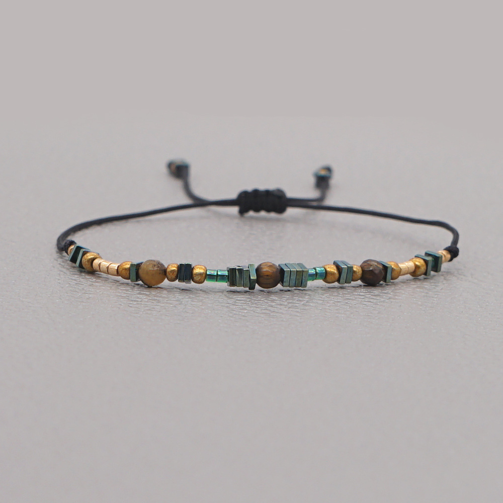 ethnic style rice beads handmade semiprecious stones beaded braceletpicture4