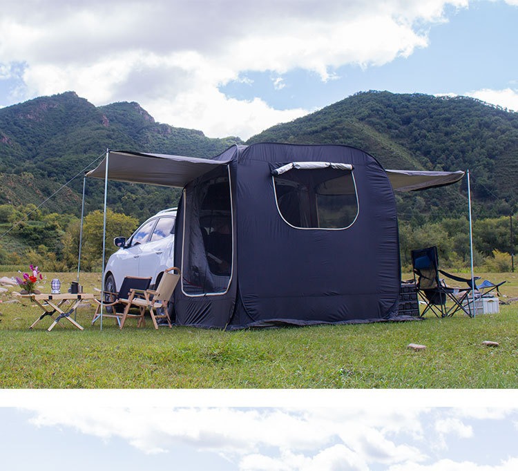 Car Rear Tent, Multi-Functional Car Sunshade, Camping Quick-Open Canopy, Side Tent, Car Side Extension Tent, Quick-Open Tent