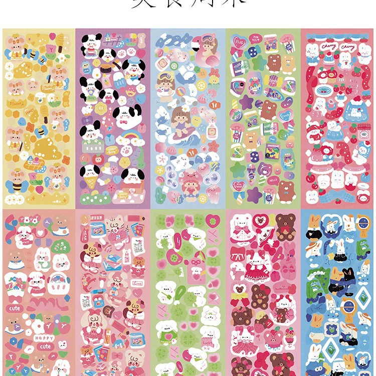 Sticker, cute set, stickers, DIY, scheduler