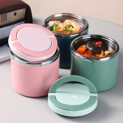 単層ステンレス保温弁当箱サラリーマンスープ神器付き学生弁当箱朝食カップ大容量保温桶