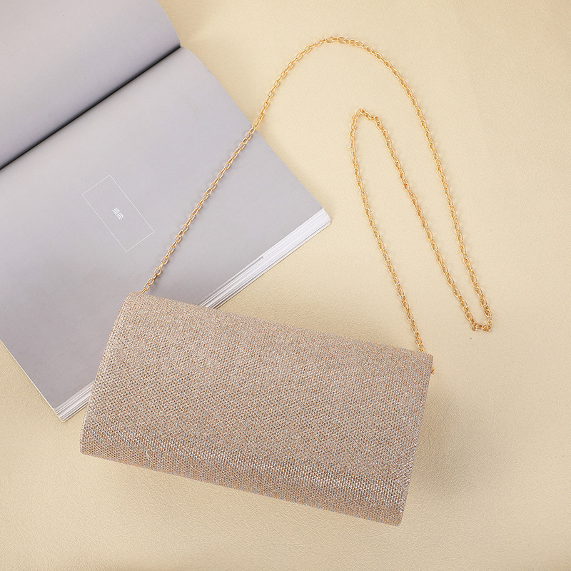 Gold Silver Polyester Solid Color Square Evening Bags display picture 6