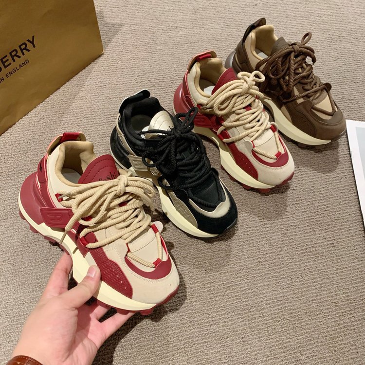 2023 Autumn/winter New Dad Shoes Women's Versatile Show Small Explosive Thick Sole Sports and Casual Shoes_voghion.com