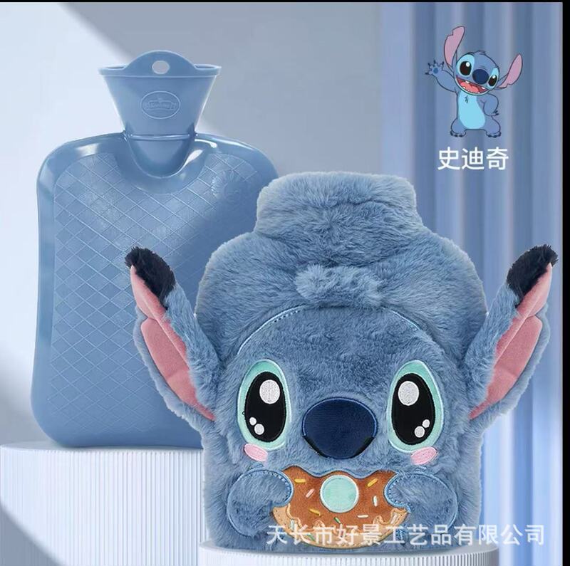 新款跨境 zoobies卡通史迪仔草莓熊注水热水袋暖手宝女友生日礼物|undefined
