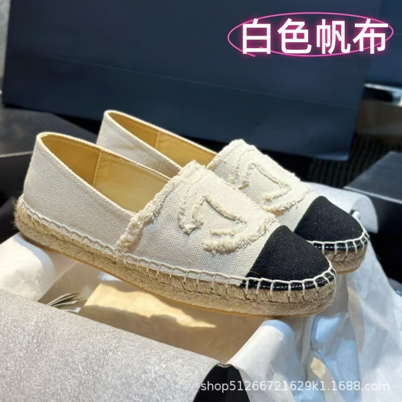 春季新款外穿小香风草编渔夫鞋真皮百搭厚底懒人鞋一脚蹬休闲单鞋|undefined