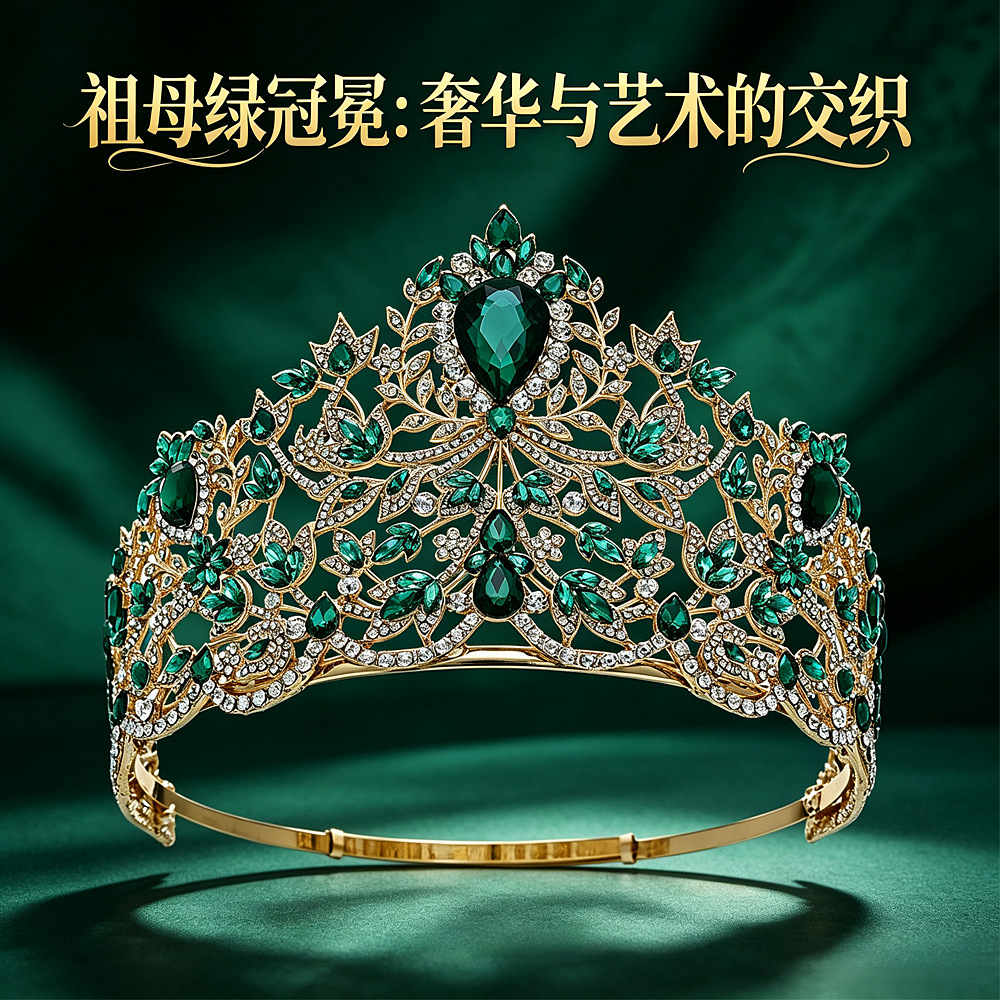 Miss Mundo Europa y Estados Unidos ganadora de la corona de la corona de la novia ajustable barroco image 1