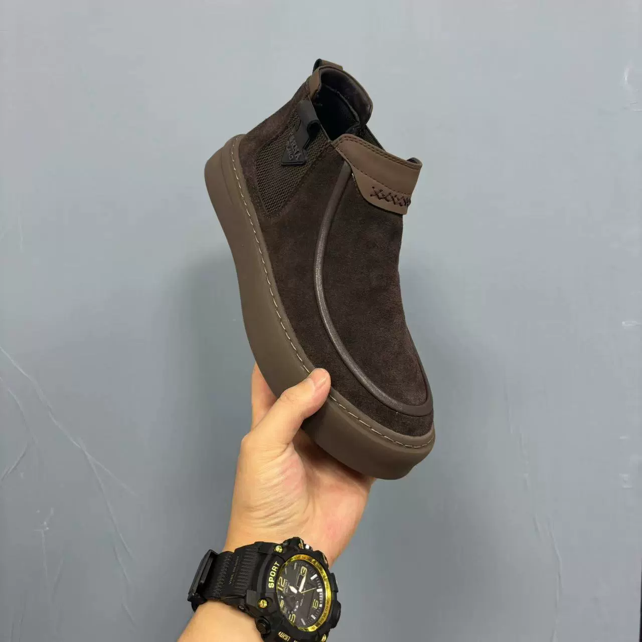 Кожа плюс бархат осенью и зимой новая хлопчатобумажная обувь