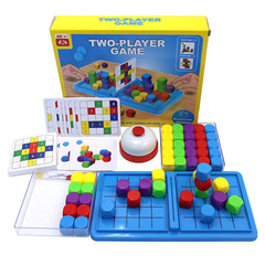 【雙人拼塊遊戲】兒童思維訓練 立體空間科學早教 對戰桌遊玩具