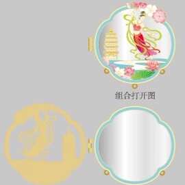 镜子冰箱贴做立体照片实物景区周边设计玩偶礼物小礼品