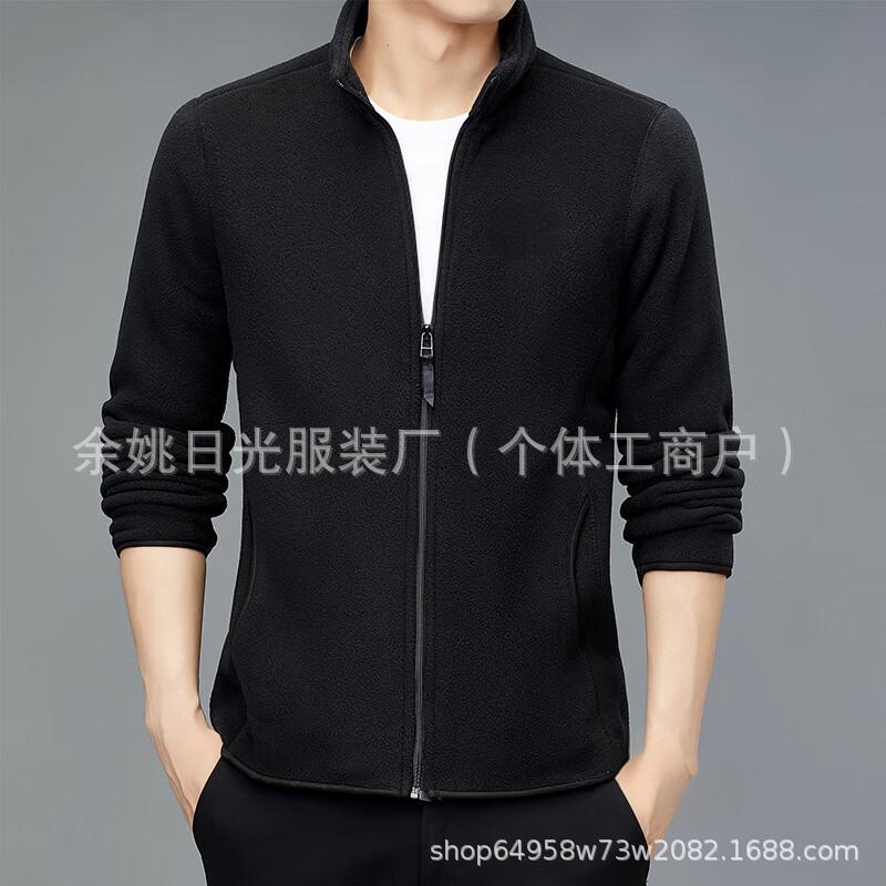 摇粒绒外套男女秋冬款双面绒户外服装抓绒冲锋衣内胆开衫夹克