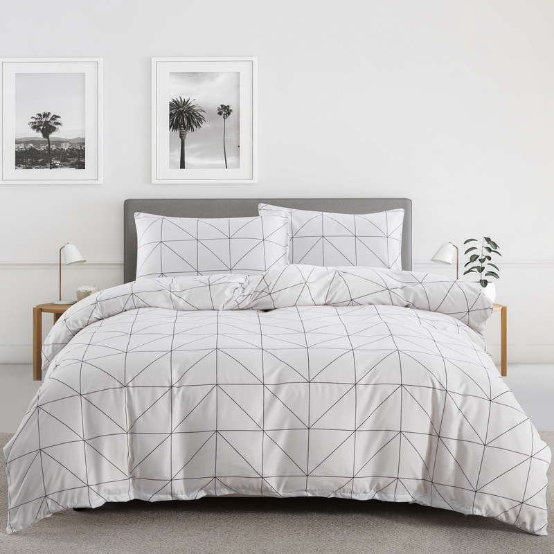 Checkered Duvet Cover Set - 3-Piece Brushed Polyester Bedding (US/EU/AU Sizes, OEM Wholesale, Hotel Quality)_voghion.com